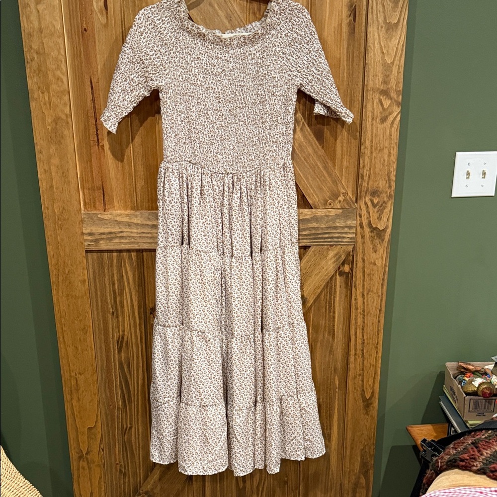 Orange Creek Beige Floral Top